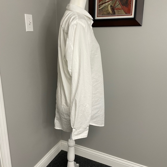 Onia Dress Swim Coverup White Long Sleeve 100% Cotton Size Large - Picture 2 of 5